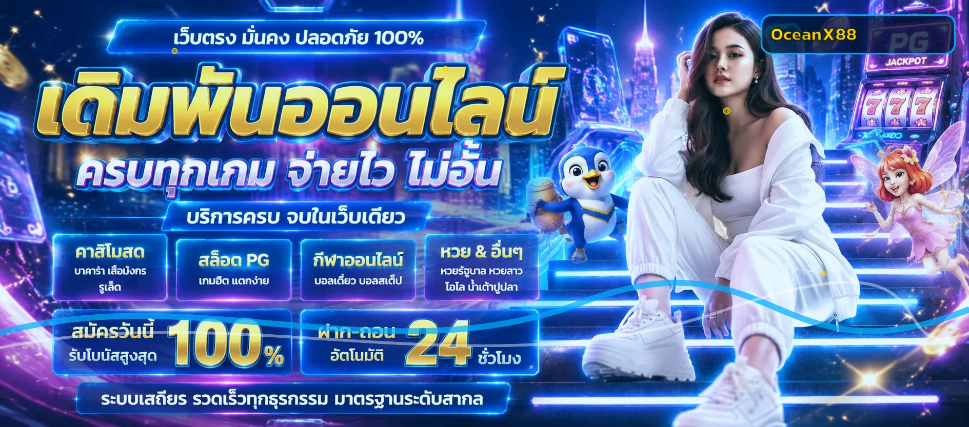 OceanX88 สล็อต PG Soft และ JILI พร้อมคู่มือเลือกเกม