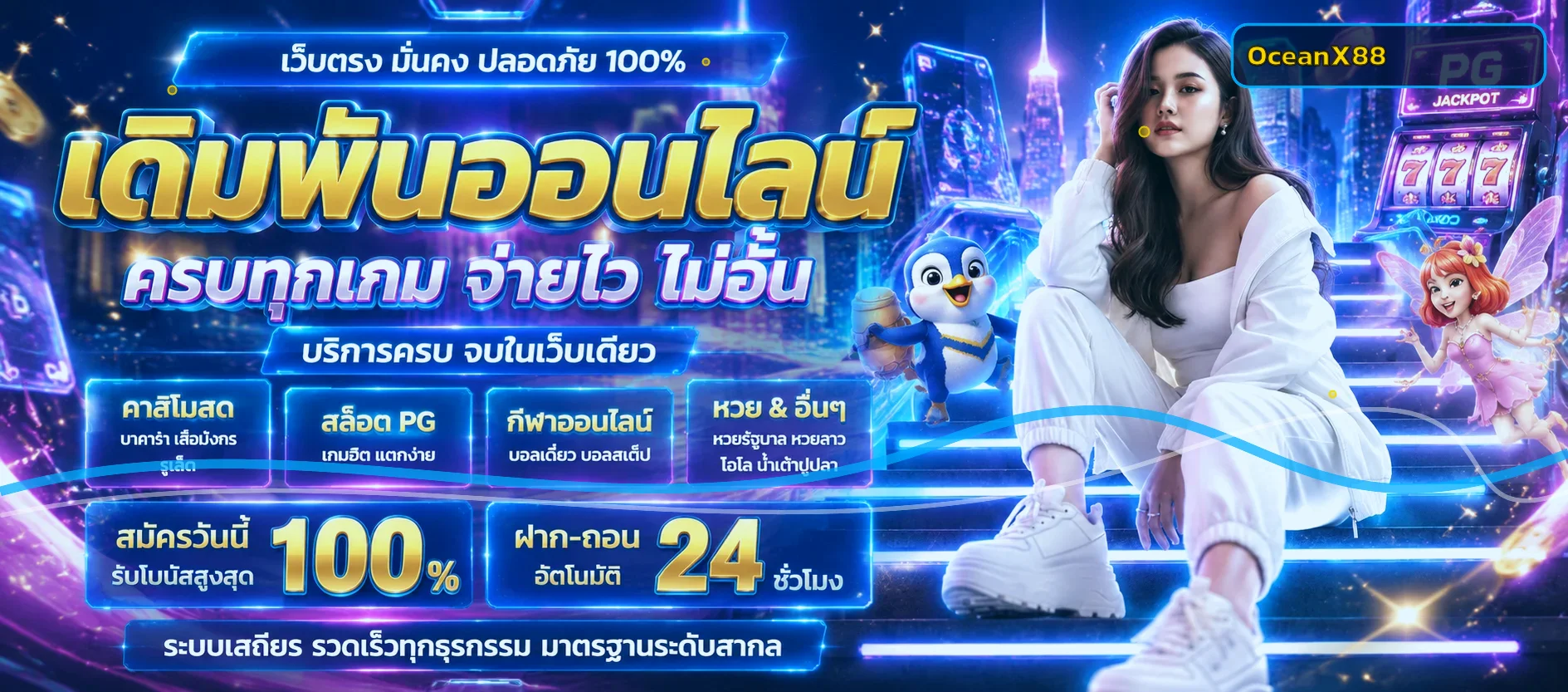 OceanX88 เว็บตรงรวมเกมสล็อตและคาสิโนออนไลน์